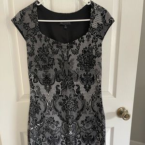 Connected Apparel Dress Black and Grey